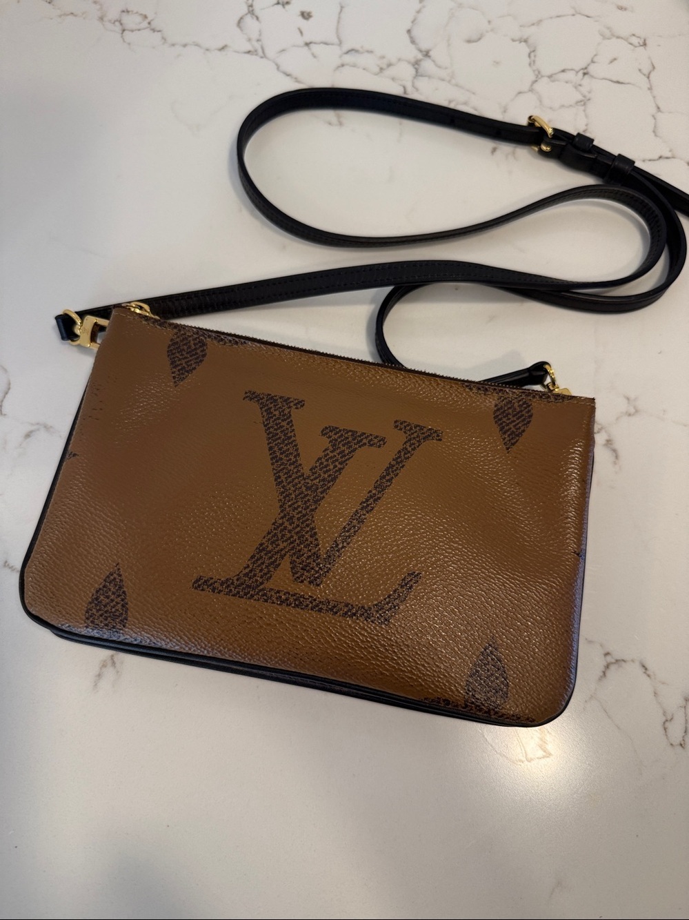 Louis Vuitton Reverse Giant Double Zip Monogram